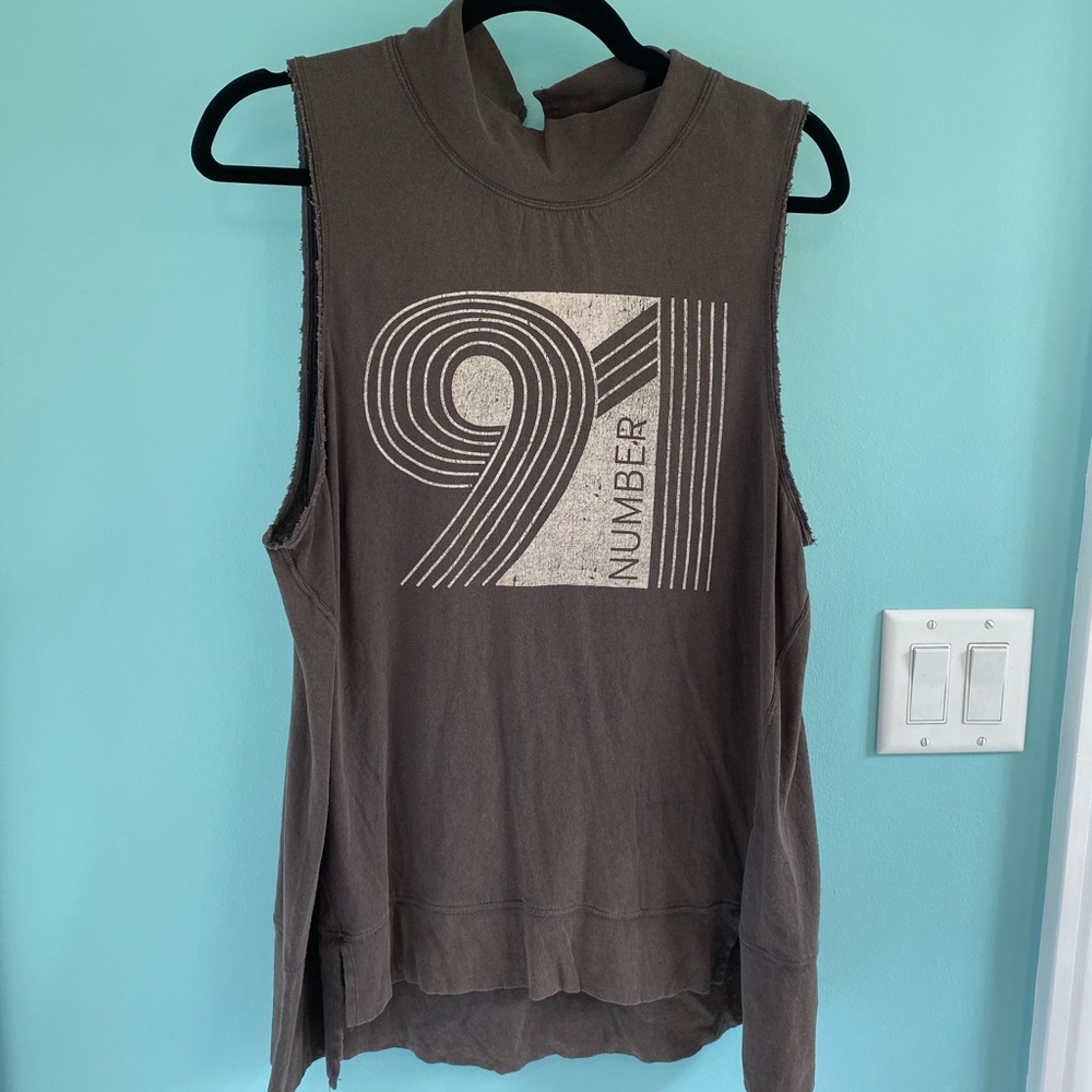 We The Free #91 Muscle Tank in Brown